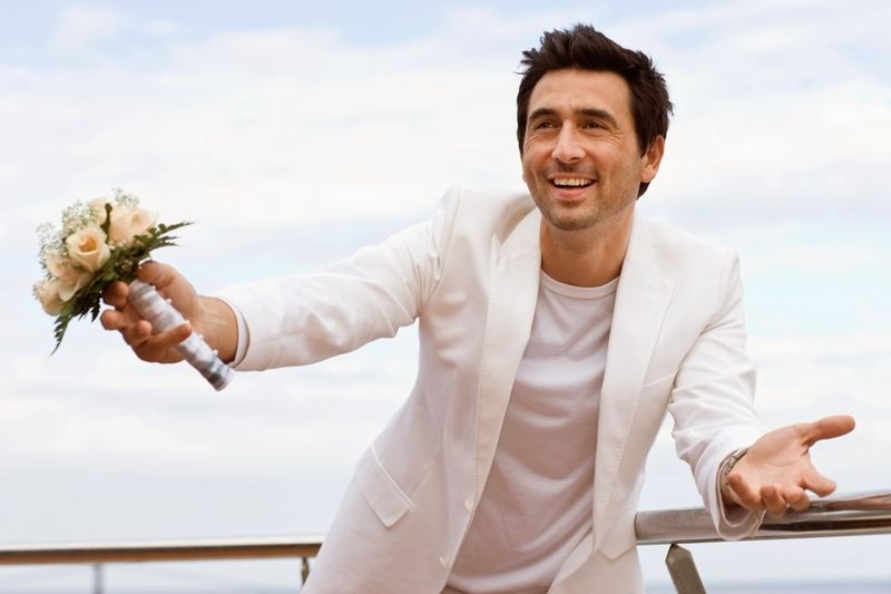 Man waiting for his bride-to-be