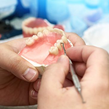 Expertly crafted removable denture.