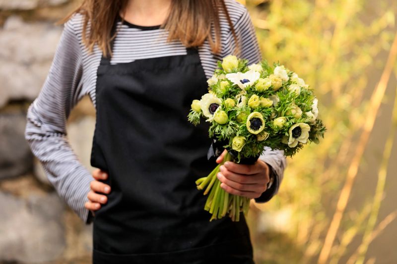 Woman holding a beautiful bouquet