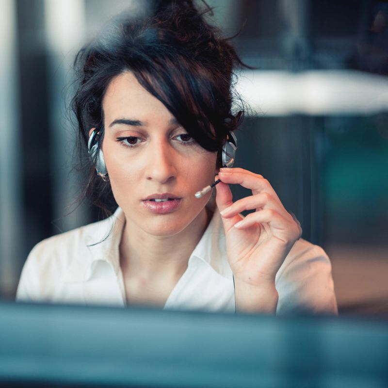 Analysis by business people working in office