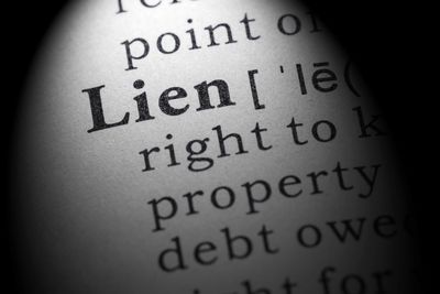 Definition of Lien on page with words
