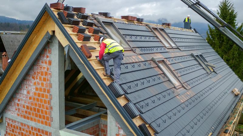 Manual workers working at construction site.