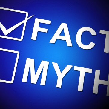 Checkbox marked on 'FACT' over 'MYTH' on blue background.