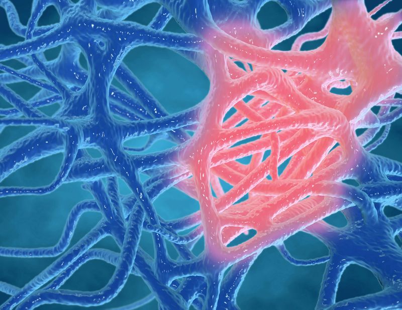 Inflammation concept, human tissues 3d rendering.