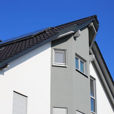 Exterior painting project for a residential house. 