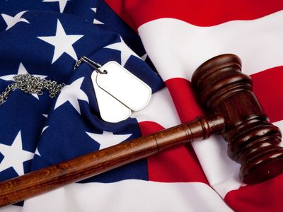 USA flag for USA vs Missy Giove Gavel and US military dog tags