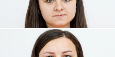 Female face with emphasis on eyes and expression