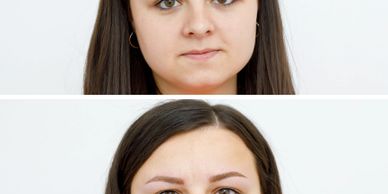Close-up of a woman's face highlighting her eyes