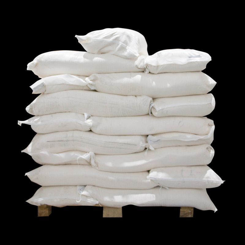 Stack of sacks, bags with bulk food.
