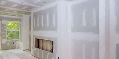 Drywall installation with the help of Picasso Construction Inc.  