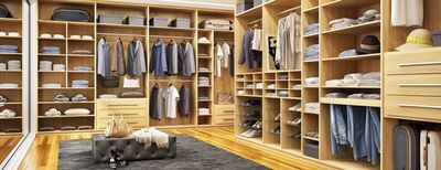 Luxury walk-in closet with white glove service only the Garage Ninja with white glove organizing.