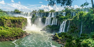 Iguazu Falls one of the most magnificent waterfalls which is a series of 275 waterfalls 