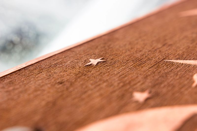 Laser engraving on plywood. laser engraving texture