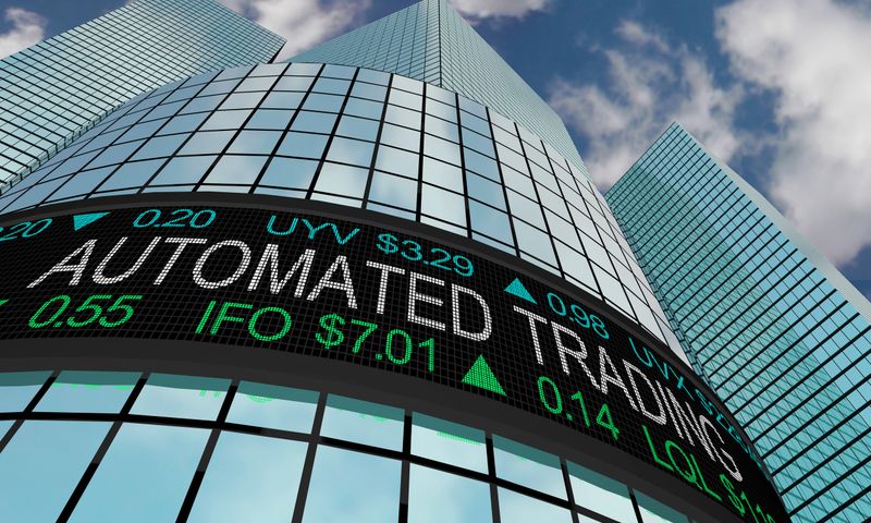 Automated Trading Systems Wall Street Stock Market 3d Illustration