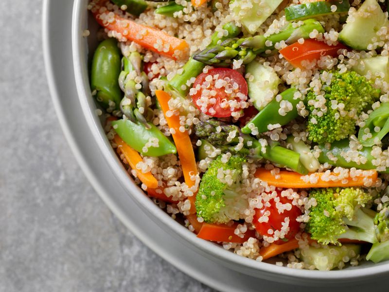 Quinoa Salad with a Herb Oil and Vinegar Dressing