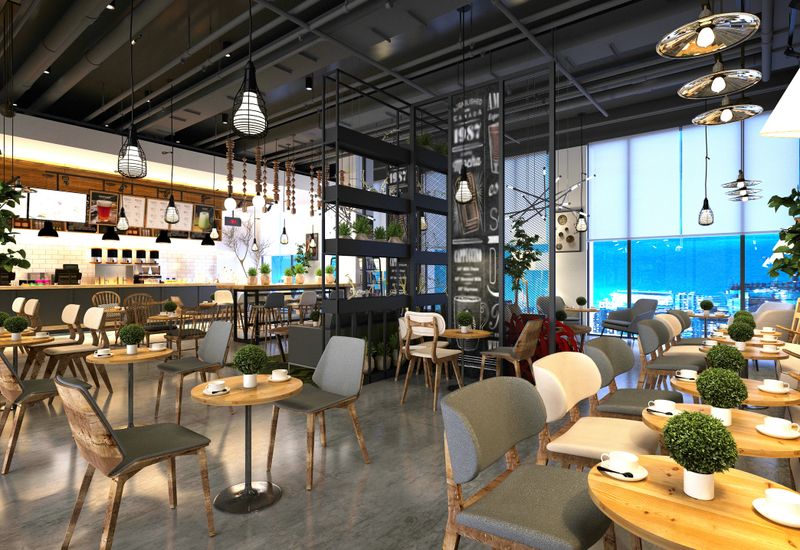 3d render of restaurant interior