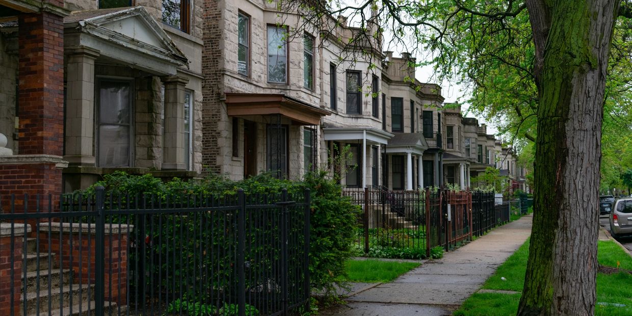 Logan square row houses