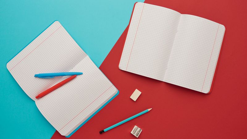 back to school, student accessories, free space for an inscription,  flat lay