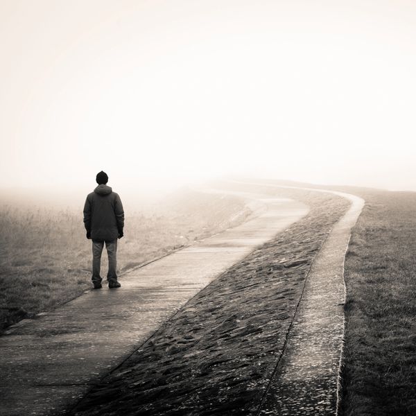 Man standing in isolation representing Trauma-informed counselling for adults in Echuca