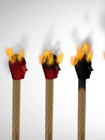 3 burning matches