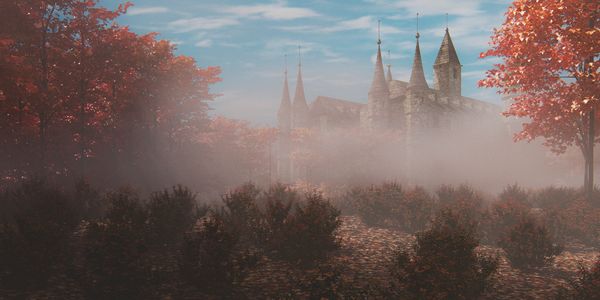 Castle Coaching, Angelica Castle, image of a fantasy castle in the mist 