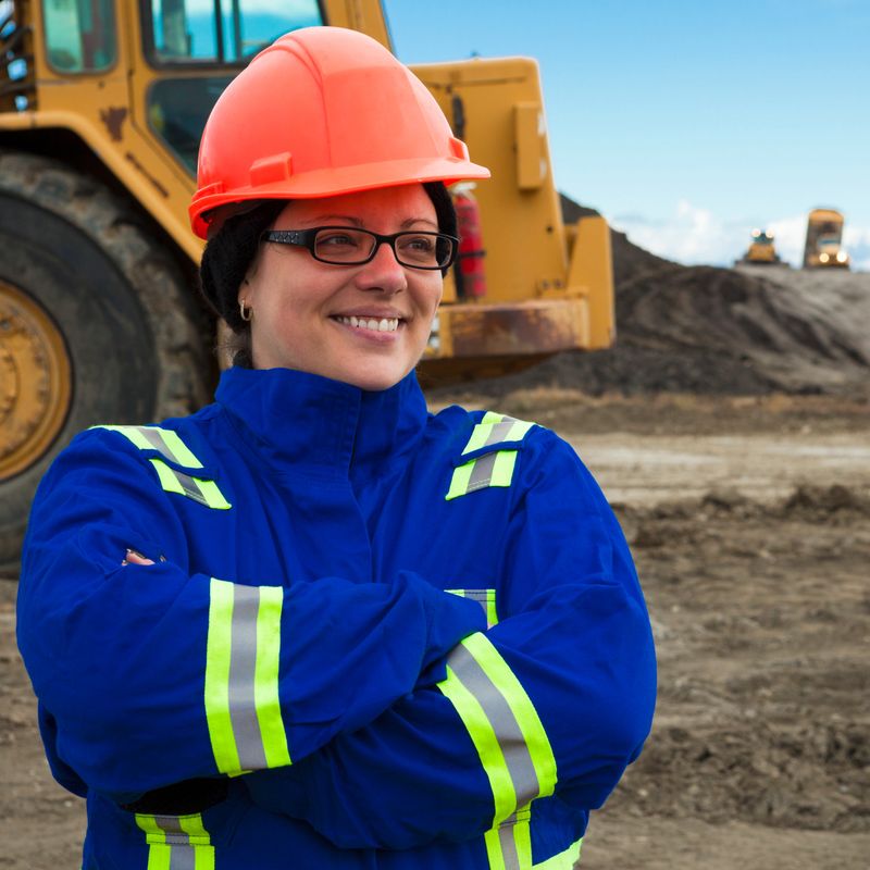 Worker working on a construction site.