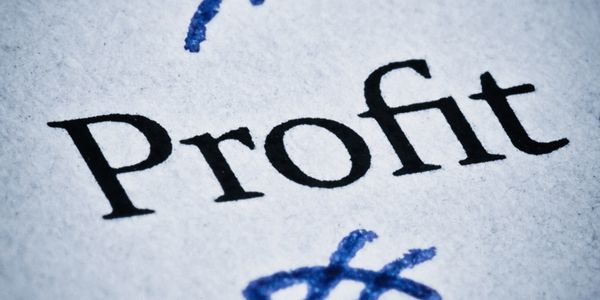 The word 'Profit' with dollar signs on paper.