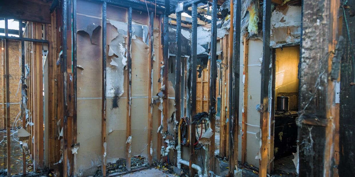 Demolition, remediation, and rebuild are required to restore the home to pre-loss condition.