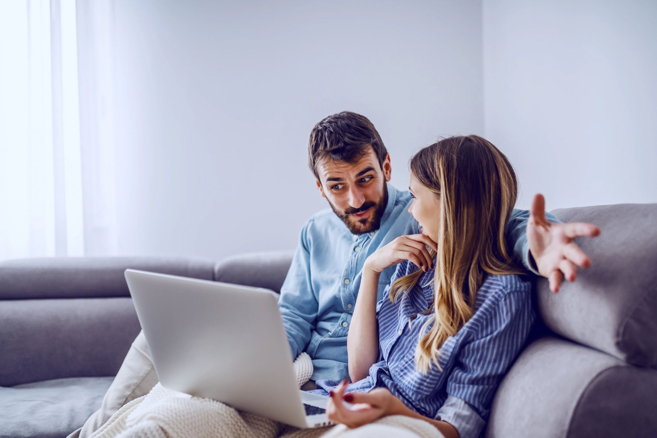 Couple having a  discussion