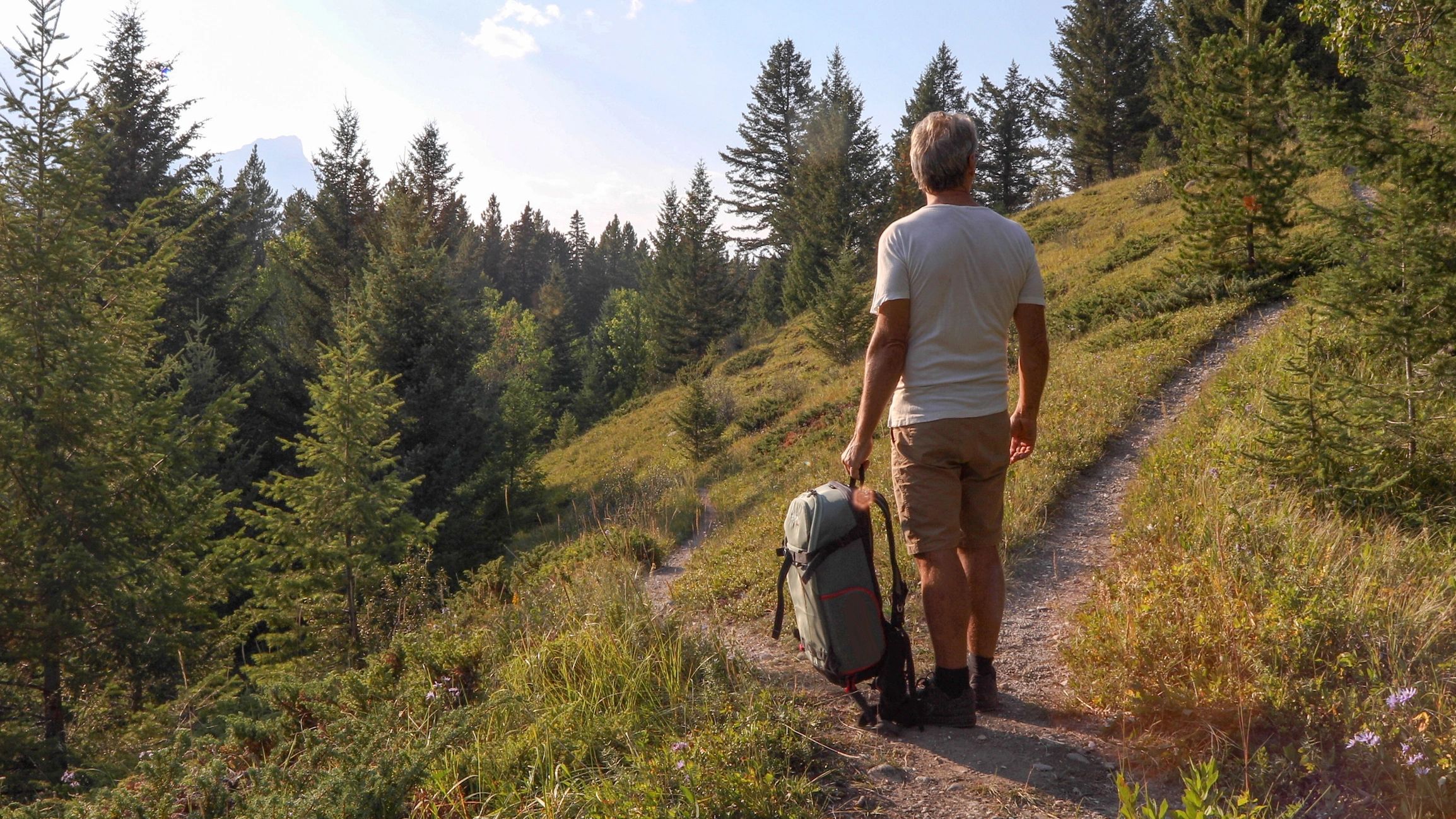 Man on a hike
