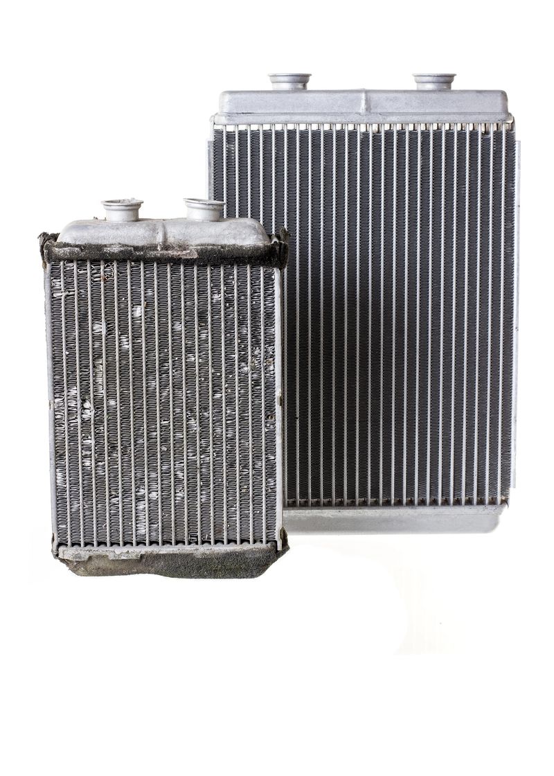 old and new Engine cooling radiators