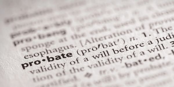 Dictionary definition of the word "pro-bate" focusing on its pronunciation and meaning.