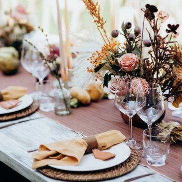 Decor with China, Flatware, Glassware