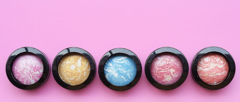 collection of make up and cosmetic beauty products arranged