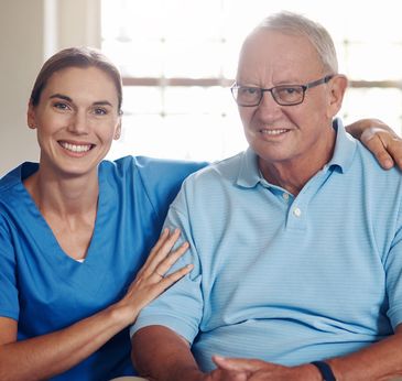 Senior home care consultation with senior clients