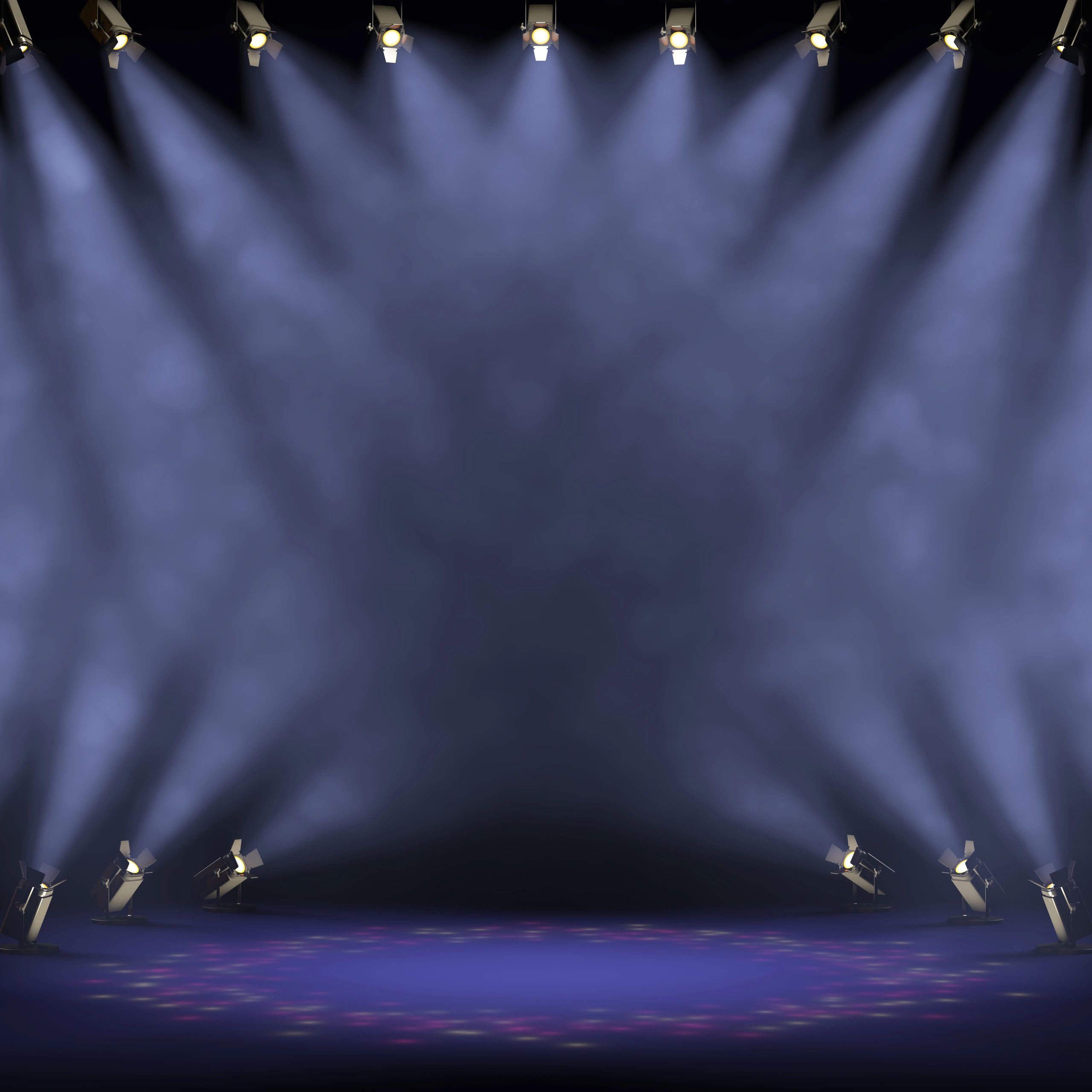 Lots of lighting on the stage