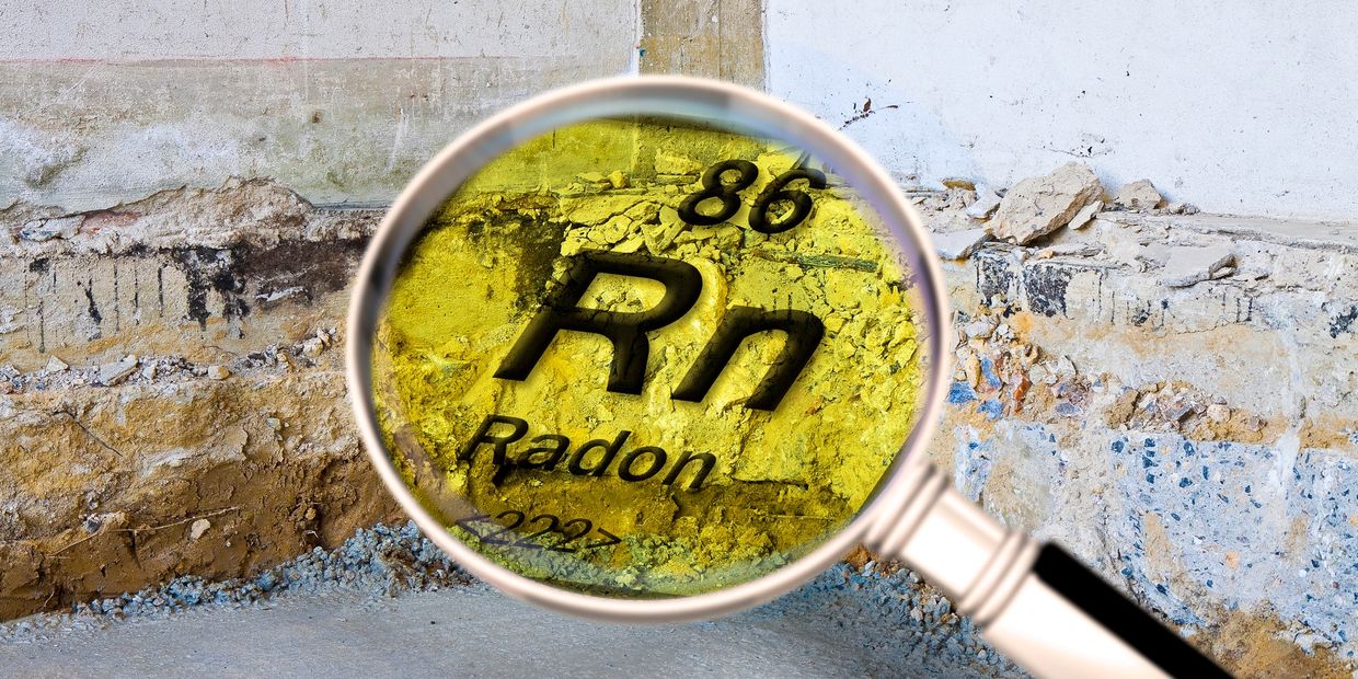 Inspecting a property for Radon.
