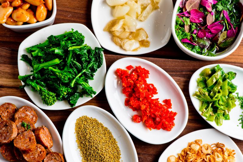 Salad with kale, with golden beets, mixed green, frissee and romaine lettuces mixed with extra virgin olive oil and seasoned with salt & pepper. Classic American, French or Italian restaurant favorite.