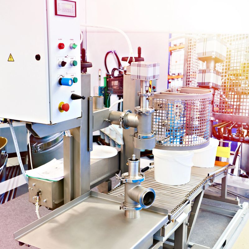 Automatic machine for filling and dosing of paints and varnishes liquids