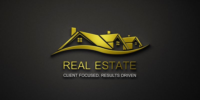 Metallic color real estate houses in a black background