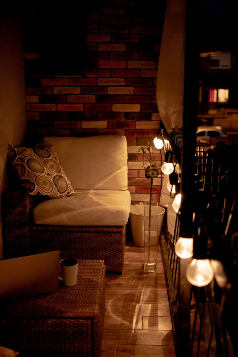 Cozy balcony/terrace as leisure and working area