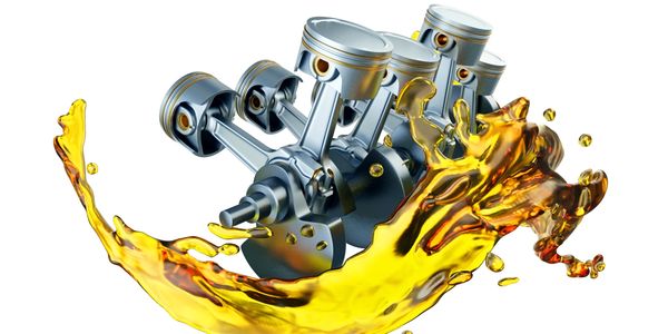 automotive engine internals with motor sloshing around them.