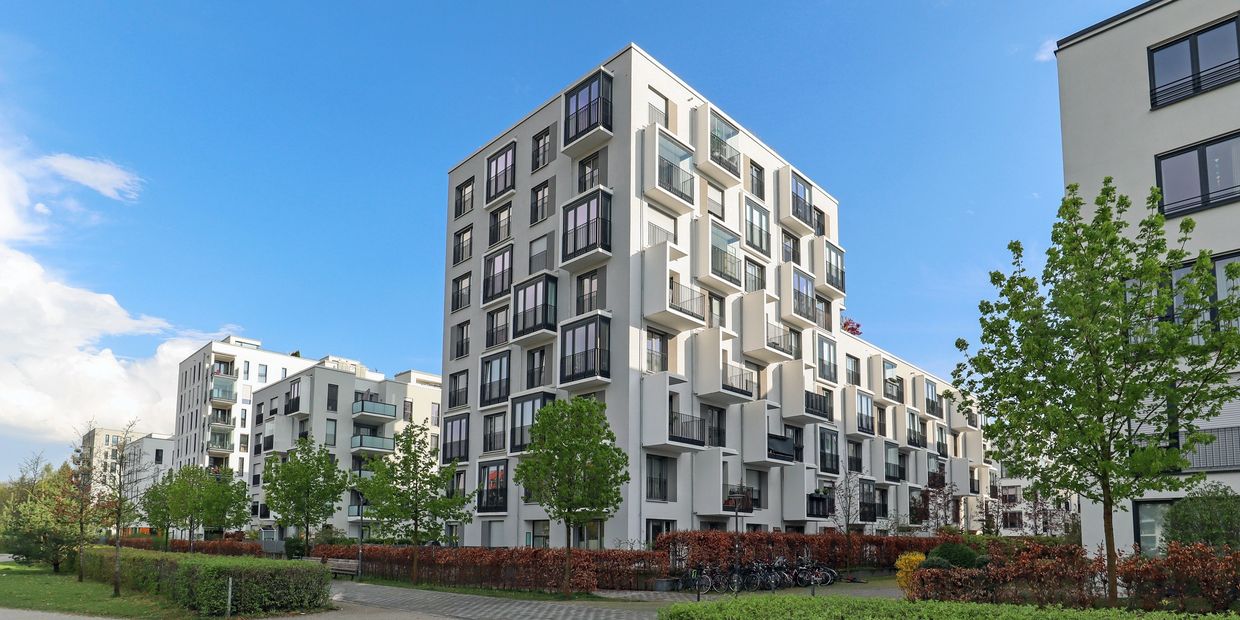 Modern apartment building