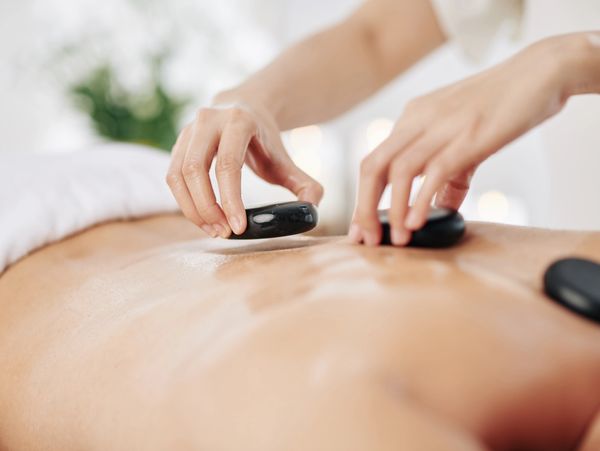hot stone massage, whiterock spa, healing massage, recovery, spa near me