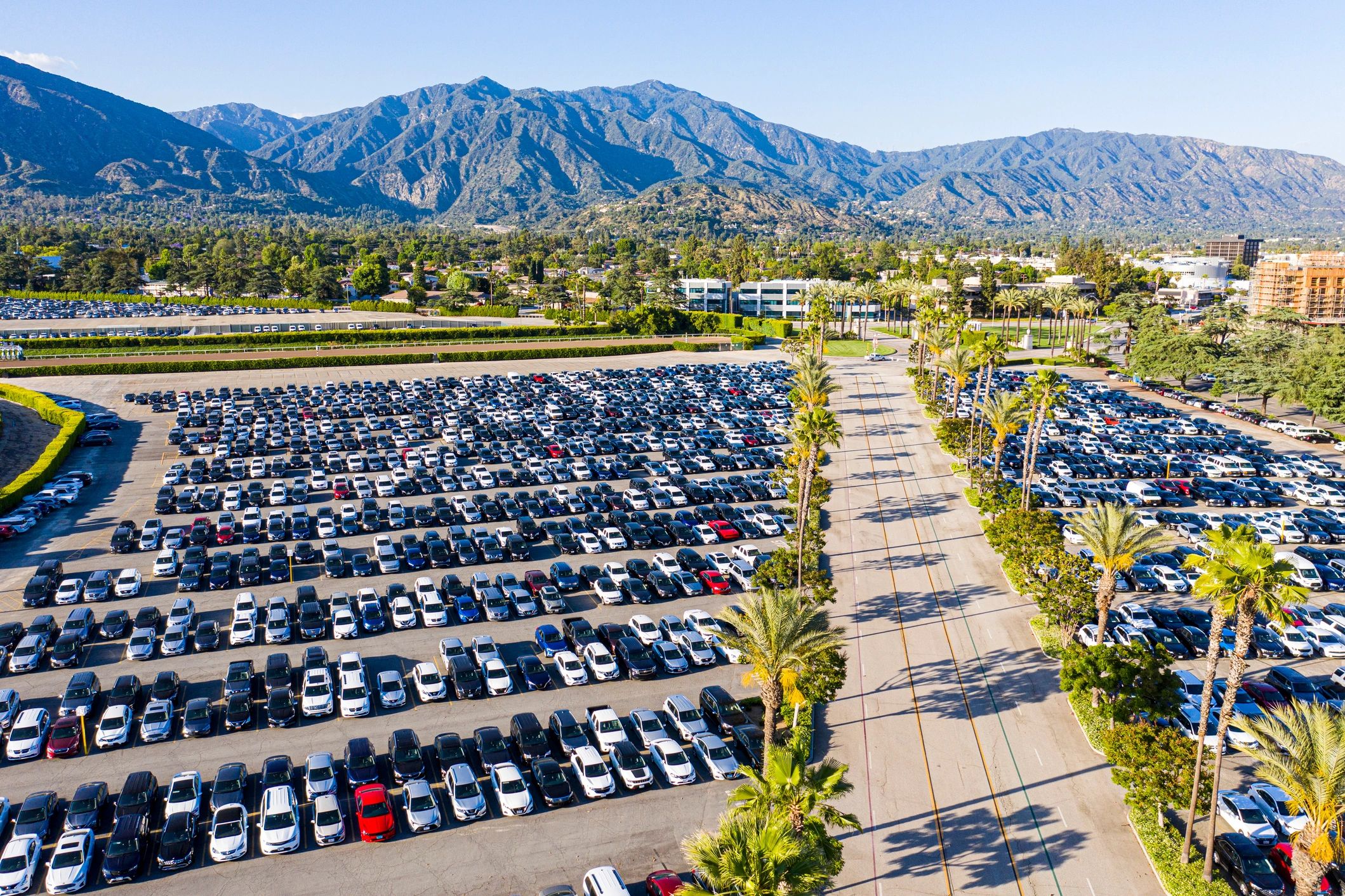 Santa Anita Race Track Parking Lot in Arcadia, California