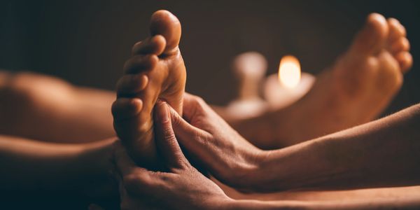 Reflexology foot massage at Honey In Hand Spa in Bigfork, Montana
