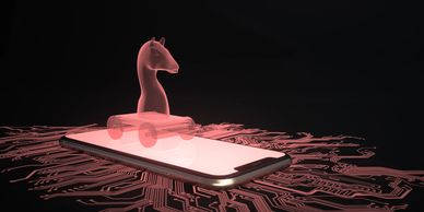  Pegasus Trojan infiltrates phones, accessing calls, messages, camera, and location silently.
