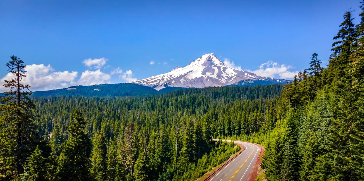 Overview of Mount Hood in Clackamas County, Oregon