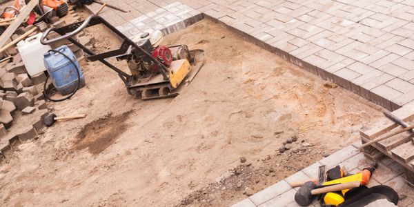 Compactação, paver, reforma, piso, chao 