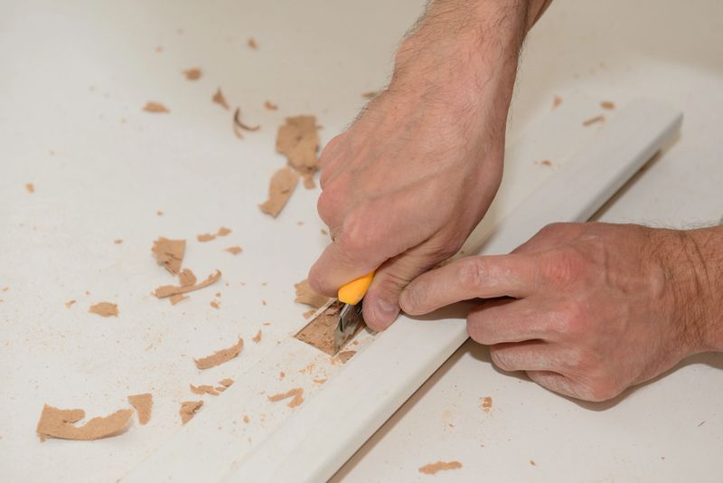 Marking of the door hinge on the door frame
